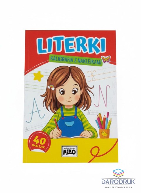 Niko Książeczka edukacyjna Literki. Kaligrafia z naklejkami. Niko