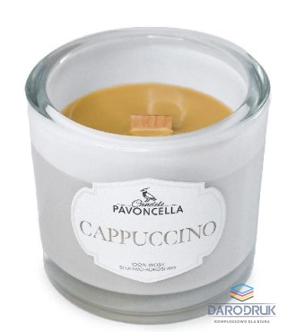 Pavoncella Świeczka ozdobna Classico Cappuccino biała 170g Pavoncella (5905711530479)