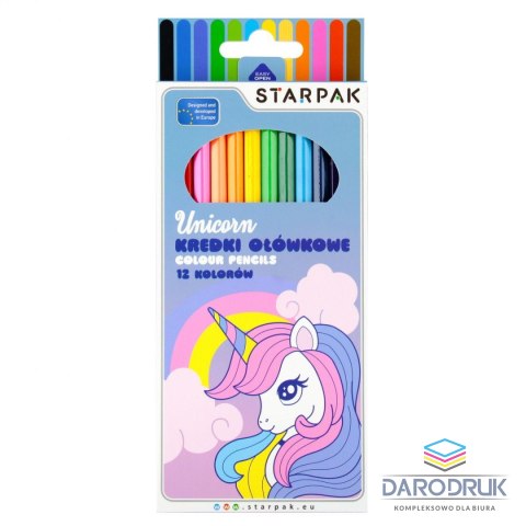Starpak Kredki ołówkowe Unicorn 12 kol. Starpak (553553)
