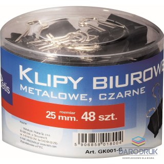 Tetis Klipy 25mm czarny Tetis (GK001-C)