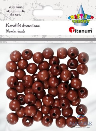 Titanum Ozdoba drewniana Craft-Fun Series Korale drewniane w kolorze ciemnobrązowym Titanum (25KBZ002)