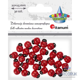 Titanum Ozdoba drewniana Craft-Fun Series drewniane biedronki Titanum (12x15mm)