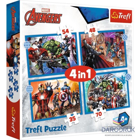 Trefl Puzzle Avengers 4w1 el. Trefl (34386)