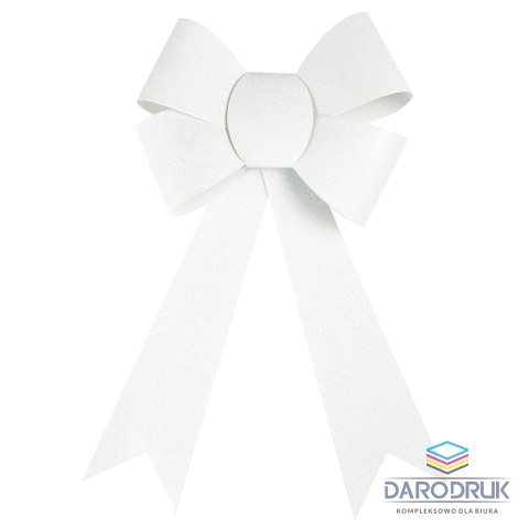 Arpex Kokarda biała brokatowa duża 29cm Arpex (BN5458BIA-0615)