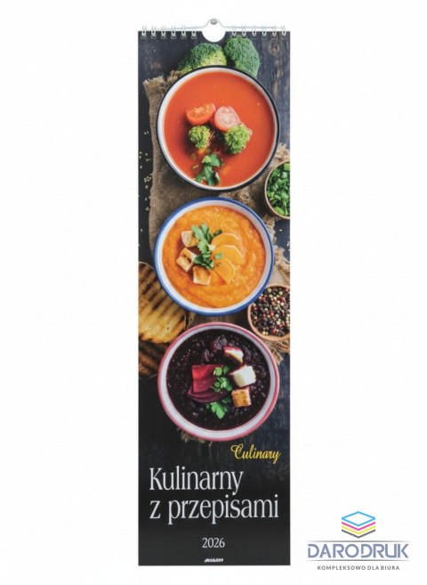Avanti Kalendarz ścienny KULINARNY wieloplanszowy paskowy 130mm x 460mm Avanti (KP-5)