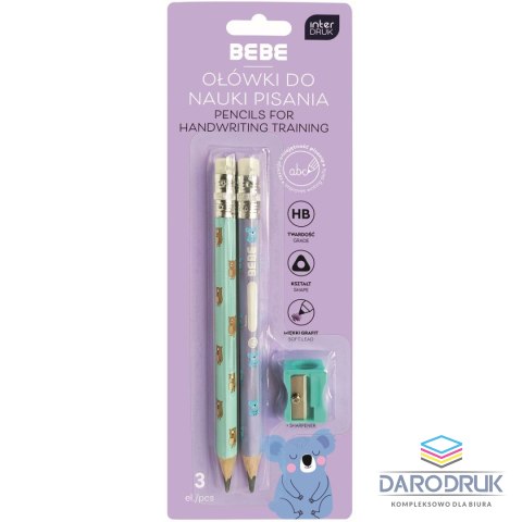 Bebe Zestaw piśmienniczy BEBE KIDS 2 szt jumbo + temerówka Bebe