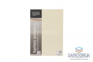 Galeria Papieru Papier ozdobny (wizytówkowy) A4 płótno krem kremowy 240g Galeria Papieru (202122)