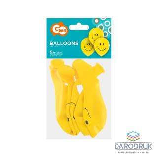 Godan Balon foliowy Uśmiechy 12/5 szt 12cal Godan (GZ-USM5)