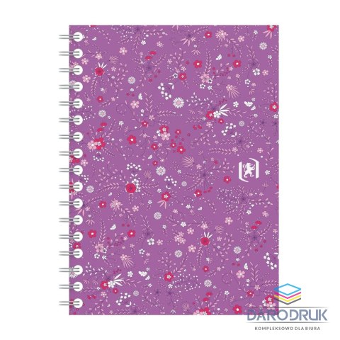 Oxford Kołozeszyt (kołonotatnik) A6 Floral 50k. 90g krata Oxford (400094826)