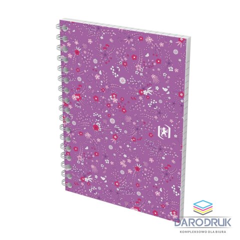 Oxford Kołozeszyt (kołonotatnik) A6 Floral 50k. 90g krata Oxford (400094826)