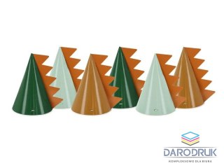 Partydeco Czapka party Dinozaury, 14 cm mix papier Partydeco (CPP30)