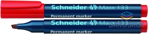 Schneider Marker permanentny Maxx 133 wkład czerwony 1,0-3,0mm ścięta końcówka Schneider (SR113302)