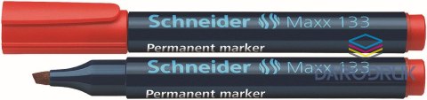 Schneider Marker permanentny Maxx 133 wkład czerwony 1,0-3,0mm ścięta końcówka Schneider (SR113302)