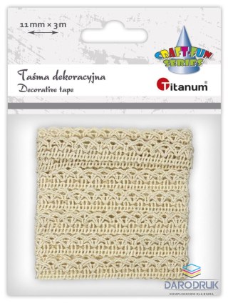 Titanum Wstążka Craft-Fun Series Koronka 11x3 [mm x m] kremowa Titanum (24BR0201-82)