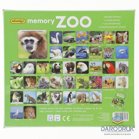 Adamigo Gra pamięciowa MEMORY ZOO memory Adamigo