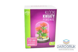Artyk Klocki konstrukcyjne kwiaty - piwonie pod kloszem - 684 elementy Artyk (176470)