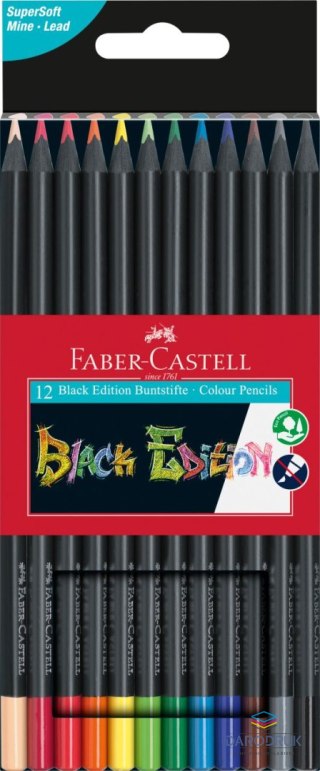 Faber Castell Kredki ołówkowe Black Edition 12 kol. Faber Castell (116412)