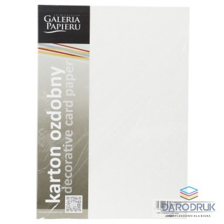 Galeria Papieru Papier ozdobny (wizytówkowy) A4 chic diamentowa biel biały 220g Galeria Papieru (204501)