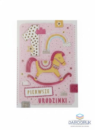 Henry Kartka składana A5 Karnet A5 KONIK-ROCZEK DLA dziewczynki Henry (5908451983086)