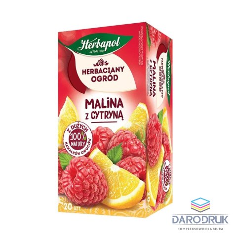 Herbapol Herbata Herbaciany Ogród owocowo-ziołowa malina z cytryną Malina 20 saszetek Herbapol
