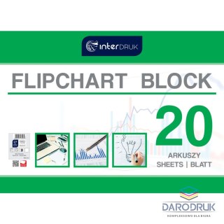 Interdruk Blok do tablic flipchart A1 20k. 80g czysty [mm:] 1000x640 Interdruk (FLI20)