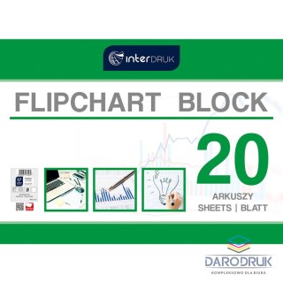 Interdruk Blok do tablic flipchart A1 20k. 80g czysty [mm:] 1000x640 Interdruk (FLI20)