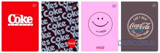 Interdruk Zeszyt A5 HYBRID COCA COLA 60k. 70g krata Interdruk