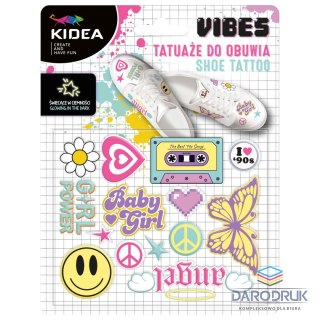 Kidea Tatuaż GOOD VIBES TATUAŻE DO OBUWIA ŚWIECĄCE W CIEMNOŚCI Kidea (TZOCKA)