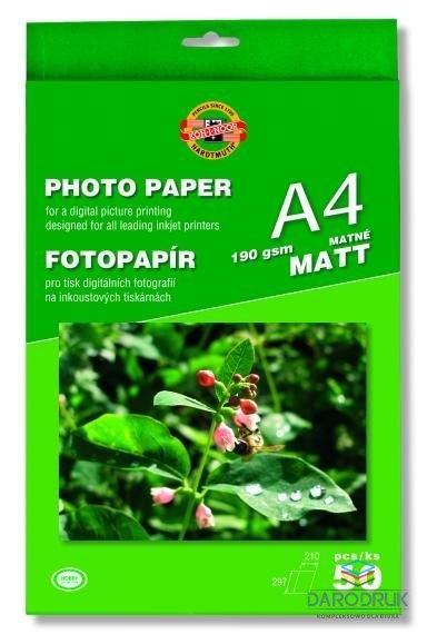 Koh-I-Noor Papier foto A4 matt 190g Koh-I-Noor