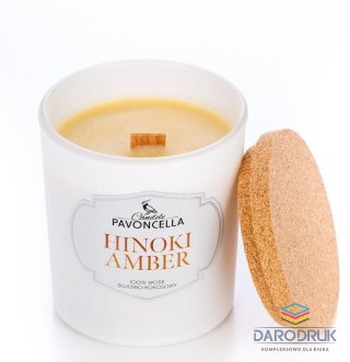 Pavoncella Świeczka ozdobna Classico Hinoki Amber biała 135g Pavoncella (5905711530158)