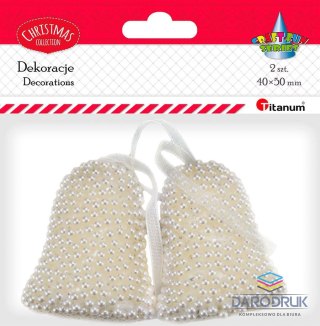 Titanum Dekoracja na choinkę Craft-Fun Series Dzwonki białe Titanum (23BR1225-5)