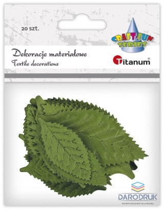 Titanum Ozdoba materiałowa Craft-Fun Series Liście 20 szt Titanum (DIY-CH-MA-033)